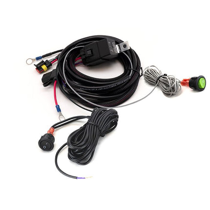 Single lamp cable set with momentary switch for 1x Linear-6 Elite+ (3-pin, Superseal, 12V)