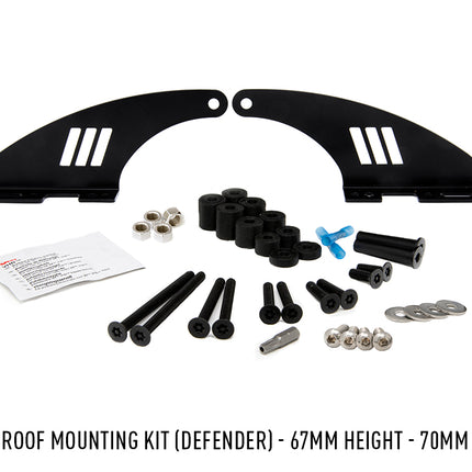 Dachbefestigungskit für Land Rover Defender 1983-2018 Ohne Reling 67mm Höhe
